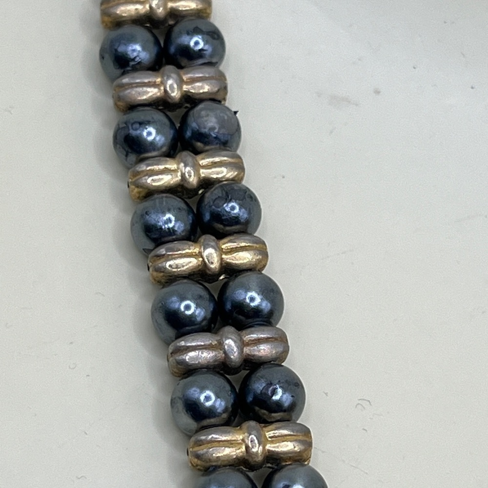 Vtg Saint Laurent Quartz Watch Swiss Movt Gold Tone Faux Pearl Bracelet MOP Dial - Picture 15 of 17